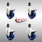 Service Caster 4 Inch 316SS Solid Poly Swivel 1-5/8 Inch Expanding Stem Caster Set Lock Brake SCC-SS316TTLEX20S414-SPUS-158-4 - alternate 3